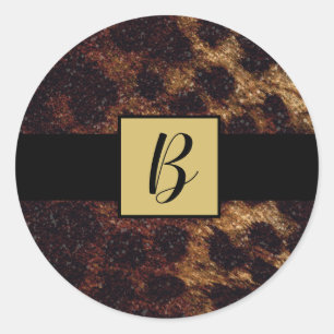 Adesivo Redondo Estampa Animal Brilhante Leopardo Guepardo Selvage