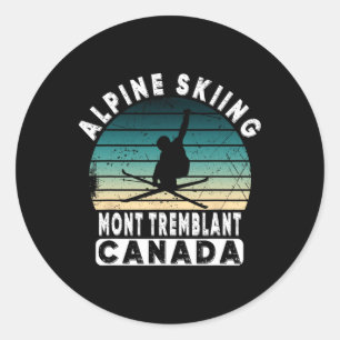 Adesivo Redondo Estância de esqui Mont Tremblant Canadá Quebec Esq