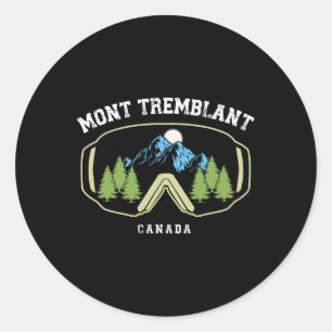 Adesivo Redondo Estância de esqui Mont Tremblant Canadá Quebec Esq