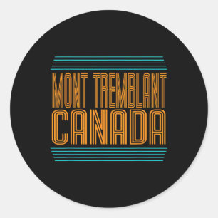 Adesivo Redondo Estância de esqui Mont Tremblant Canadá Quebec Esq