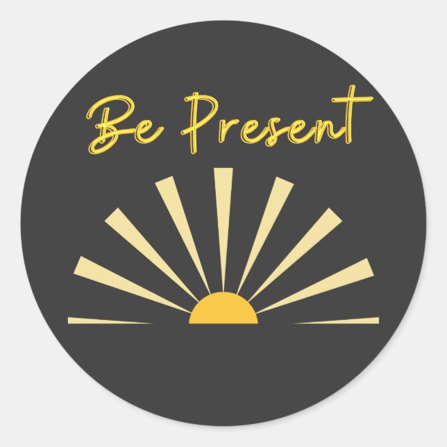 Adesivo Redondo Estar presente (Frente)