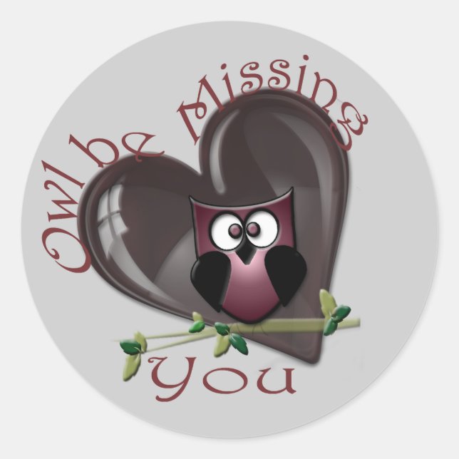 Adesivo Redondo Estaria Faltando Você (Frente)