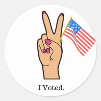 Adesivo Redondo Estas Unhas Votadas