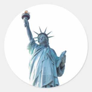 Adesivo Redondo Estátua da Liberdade Nova York