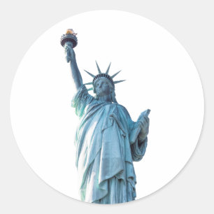 Adesivo Redondo Estátua da Liberdade Nova York
