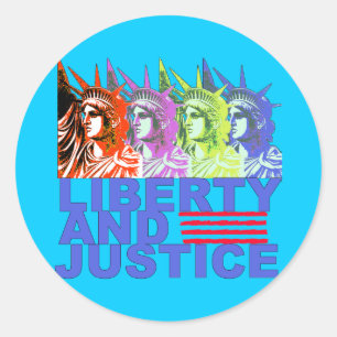 Adesivo Redondo Estátua de pop