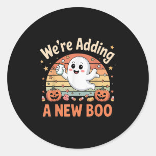 Adesivo Redondo Estávamos A Adicionar Um Novo Fantasma Ghost Hallo