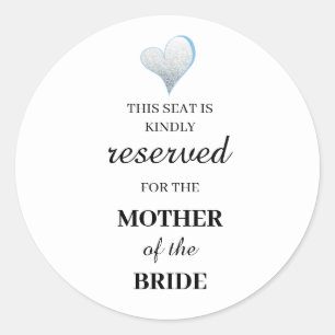 Adesivo Redondo Este assento é gentilmente reservado para a mãe do
