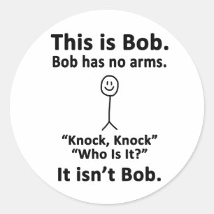 Adesivo Redondo Este é Bob