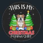 Adesivo Redondo Este É Meu Natal Pajama English Buldogue Xmas P<br><div class="desc">Este É Meu Natal Pajama Inglês Bulldog Xmas Pjs</div>