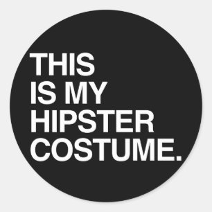 ADESIVO REDONDO ESTE É MEU TRAJE DO HIPSTER