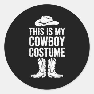 Adesivo Redondo Este É O Meu Costume De Cowboy Camisa Adolescente