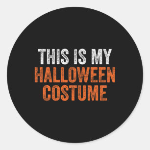 Adesivo Redondo Este É O Meu Costume De Halloween Homens Mulheres