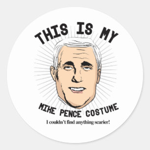 Adesivo Redondo Este é o meu disfarce de Mike Pence - Eu não conse