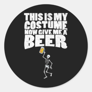 Adesivo Redondo Este É O Meu Fato Agora Me Dá Uma Cerveja - Pregui