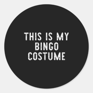 Adesivo Redondo Este É O Meu Figurino De Bingo Halloween Crianças