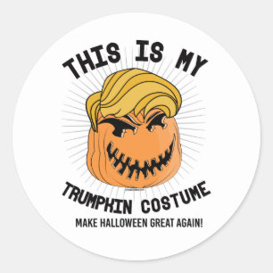 Adesivo Redondo Este é o meu figurino de Trumpkin - Faça o Hallowe