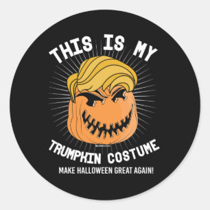 Adesivo Redondo Este é o meu figurino de Trumpkin - Faça o Hallowe