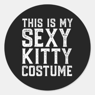Adesivo Redondo Este É O Meu Gato De Halloween Fácil E Fácil Gatin
