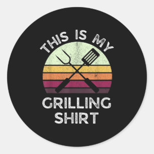 Adesivo Redondo Este É O Meu Pai Engraçado De Barbecue Churrasco