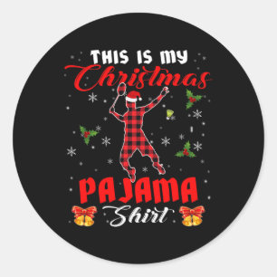 Adesivo Redondo Este É O Meu Papjama De Natal Papais noeis De Cami