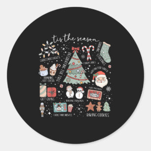 Adesivo Redondo Este É O Papai noel Da Época Candy Cane Natal Tre