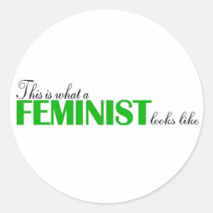 Adesivo Redondo Este é o que uma feminista olha como