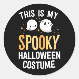 Adesivo Redondo Este É Um Fantástico Traje De Halloween Kawaii Ass