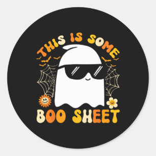 Adesivo Redondo Este É Um Folheto De Boas Folhas De Halloween Engr