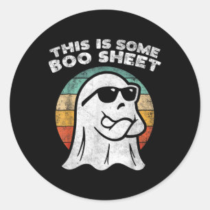 Adesivo Redondo Este É Um Ghost De Folhas De Boo Que Sola Homens D