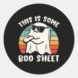 Adesivo Redondo Este É Um Presente Engraçado De Boo Sheet Hallowee