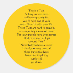 Adesivo Redondo Este é um Tuit.