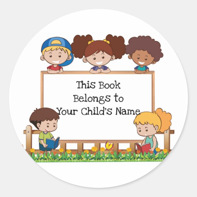 Adesivo Redondo Este Livro Pertence (Frente)