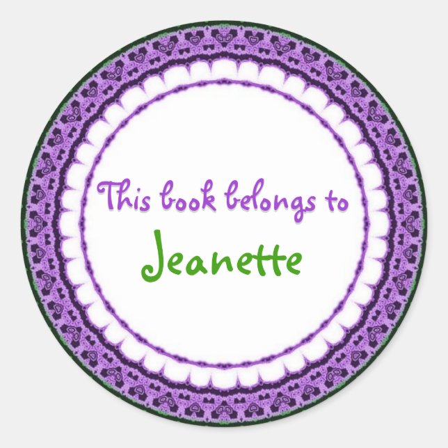 ADESIVO REDONDO ESTE LIVRO PERTENCE A... (Frente)