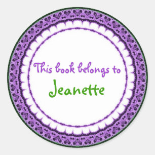 ADESIVO REDONDO ESTE LIVRO PERTENCE A...