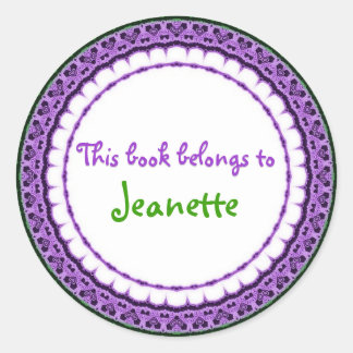 ADESIVO REDONDO ESTE LIVRO PERTENCE A...