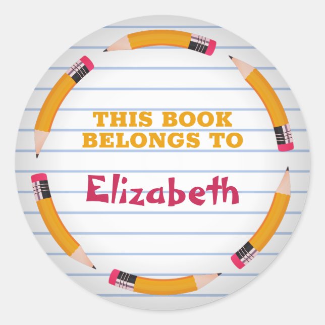 Adesivo Redondo Este livro pertence a (Frente)