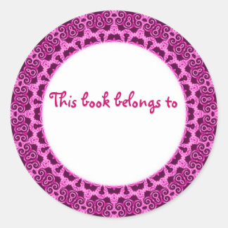 ADESIVO REDONDO ESTE LIVRO PERTENCE A...
