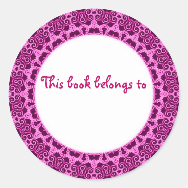 ADESIVO REDONDO ESTE LIVRO PERTENCE A... (Frente)