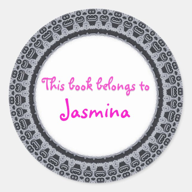 ADESIVO REDONDO ESTE LIVRO PERTENCE A... (Frente)