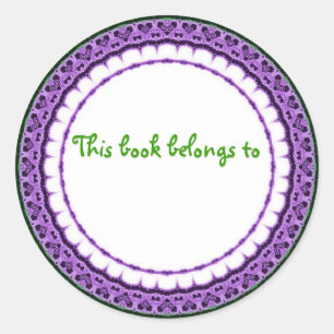 ADESIVO REDONDO ESTE LIVRO PERTENCE A...