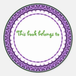 ADESIVO REDONDO ESTE LIVRO PERTENCE A...