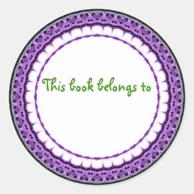 ADESIVO REDONDO ESTE LIVRO PERTENCE A... (Frente)