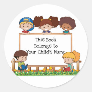 Adesivo Redondo Este Livro Pertence a