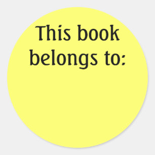 Adesivo Redondo Este livro pertence a: