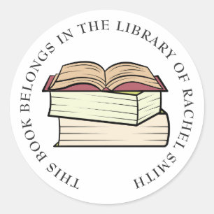 Adesivo Redondo Este livro pertence à biblioteca