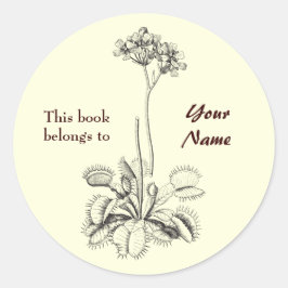 Adesivo Redondo Este Livro Pertence A Floral
