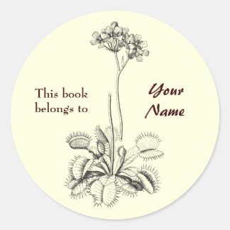 Adesivo Redondo Este Livro Pertence A Floral