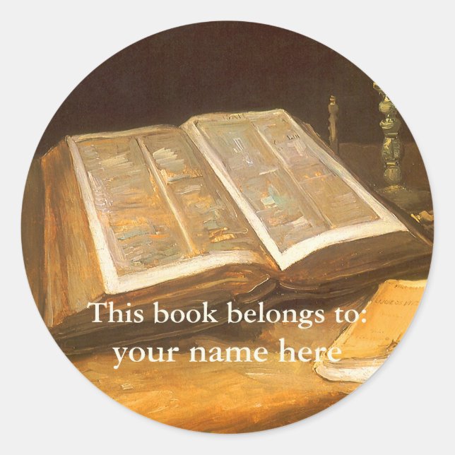 Adesivo Redondo Este Livro Pertence A ... Livros de Arte Finas (Frente)