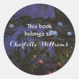 Adesivo Redondo Este Livro Pertence A ... Livros de Arte Finas